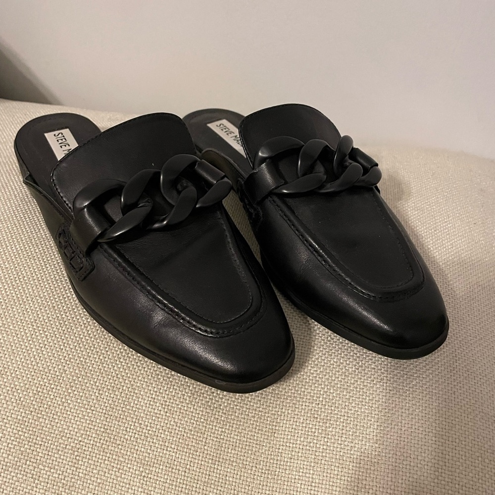 Steve Madden Cally black slip-on mules, 7.5